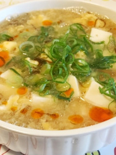 豆腐ともずくの酸辣湯スープ-レシピのメイン写真