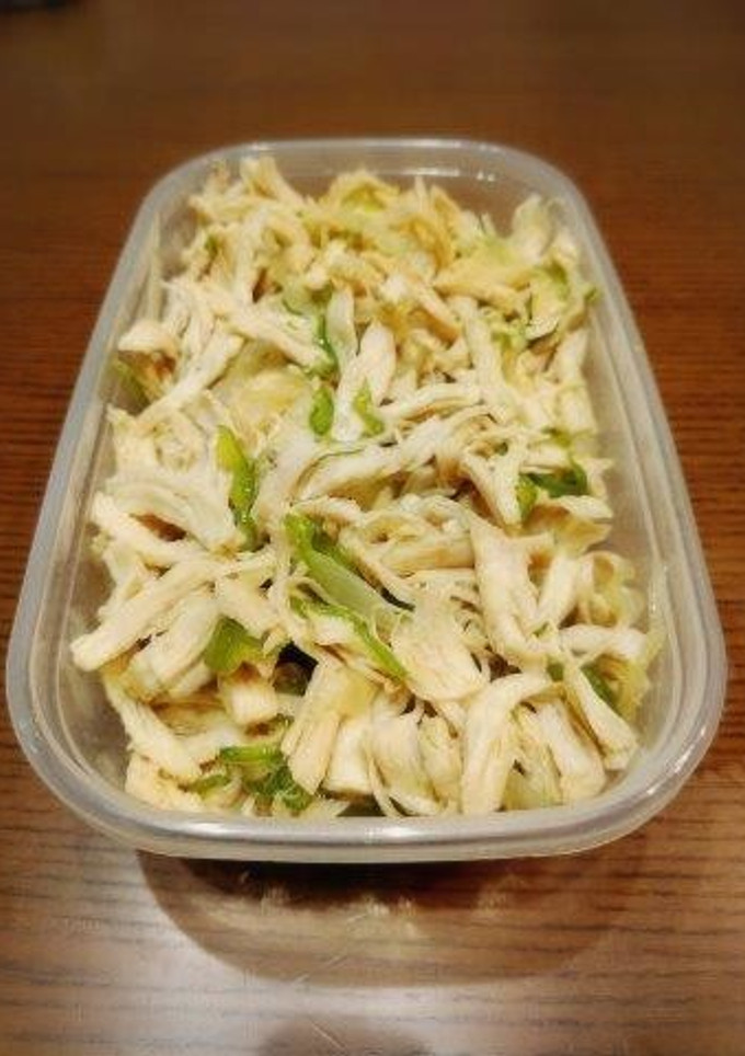 作り置き　ゆで鶏と千切り野菜のオイル和え-レシピのメイン写真