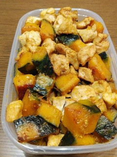 作り置き むね肉とかぼちゃの照り焼き-レシピのメイン写真