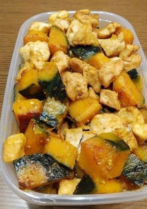 作り置き　むね肉とかぼちゃの照り焼き-レシピのメイン写真