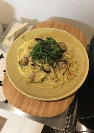 ナスとツナの和風柚子胡椒パスタ-レシピのメイン写真