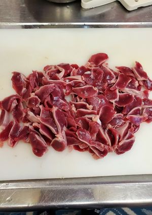 鶏☆砂ずりの銀皮(筋)取りの処理方法-レシピのメイン写真