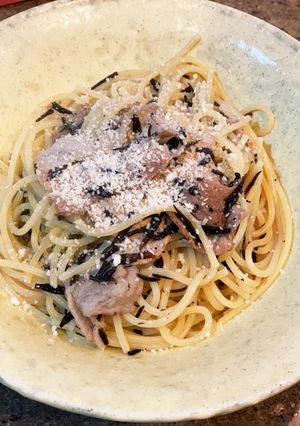 豚肉とひじきのペペロンチーノ-レシピのメイン写真
