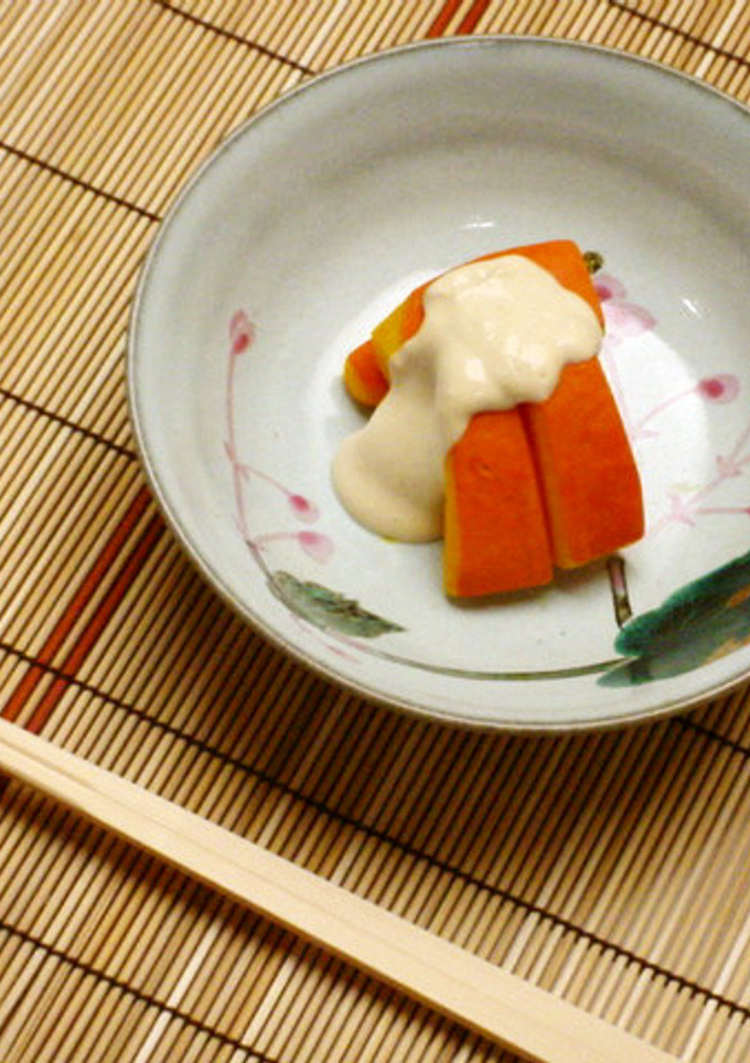 赤かぼちゃの胡麻だれ掛け-レシピのメイン写真