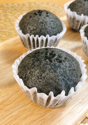 黒ごま蒸しパン-レシピのメイン写真