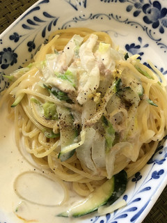 白菜とツナのクリームパスタ-レシピのメイン写真