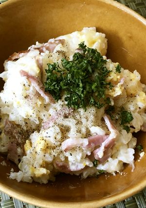 炊飯器でカルボナーラ風リゾット-レシピのメイン写真