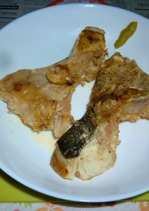 鉄パンでスズキのカマの塩焼き-レシピのメイン写真