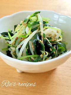 レンジで簡単♡豆苗ともやしのナムル♡-レシピのメイン写真