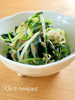 レンジで簡単♡豆苗ともやしのナムル♡-レシピのメイン写真
