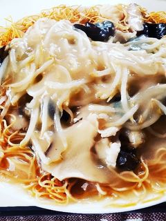 男飯☆レンジで簡単『ちゃんぽん皿うどん』-レシピのメイン写真