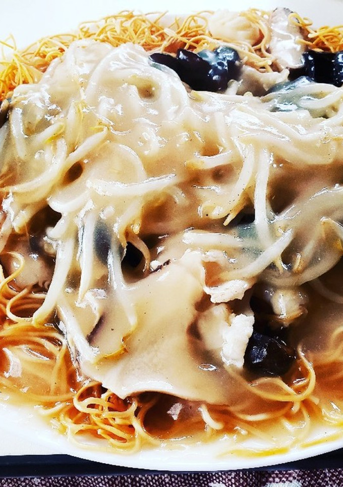 男飯☆レンジで簡単『ちゃんぽん皿うどん』-レシピのメイン写真