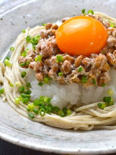 糖質制限!月見納豆おろしそば-レシピのメイン写真