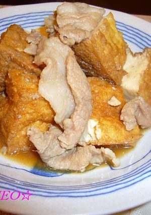 厚揚げと豚肉の甘辛煮-レシピのメイン写真