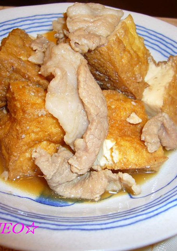 厚揚げと豚肉の甘辛煮-レシピのメイン写真