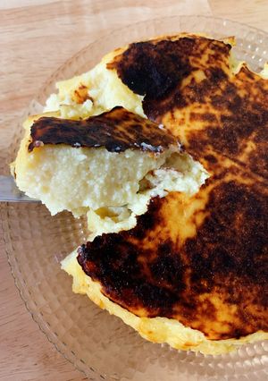 親子で無糖バスク風バナナ豆腐チーズケーキ-レシピのメイン写真