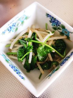 三葉ともやしのめんつゆ煮-レシピのメイン写真