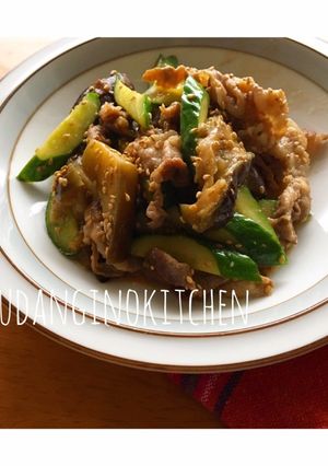 ＊簡単＊豚こま肉と夏野菜味噌ポン炒め-レシピのメイン写真
