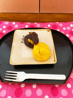 介護食♡二色あんの茶巾♡一般食でも美味♡-レシピのメイン写真