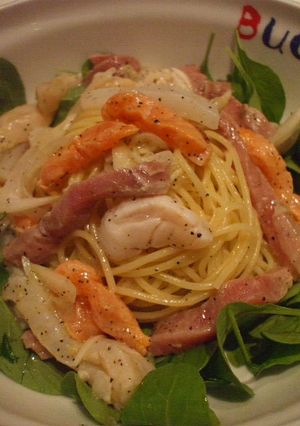 お刺身で冷製パスタ☆夏のペスカトーレ-レシピのメイン写真