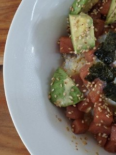 スパムとアボカドでスパム丼 【カフェ飯】-レシピのメイン写真
