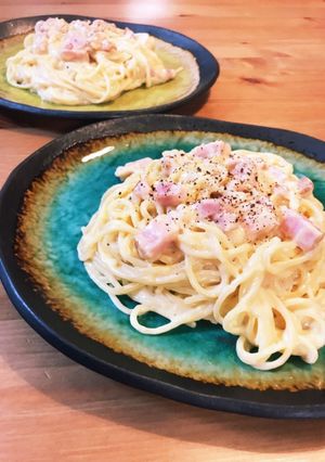 ホワイトソースで☆ベーコンカルボナーラ-レシピのメイン写真