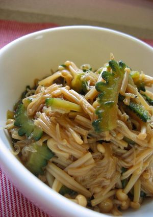 ゴーヤとエノキの大葉にんにく醤油煮-レシピのメイン写真