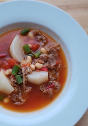 かぶと牛肉のトマトスープ♪レシピ本掲載-レシピのメイン写真