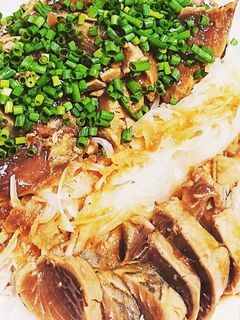 フライパンでユッケ風カツオのたたき-レシピのメイン写真