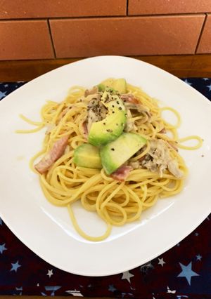 簡単絶品♡アボカドと舞茸のクリームパスタ-レシピのメイン写真