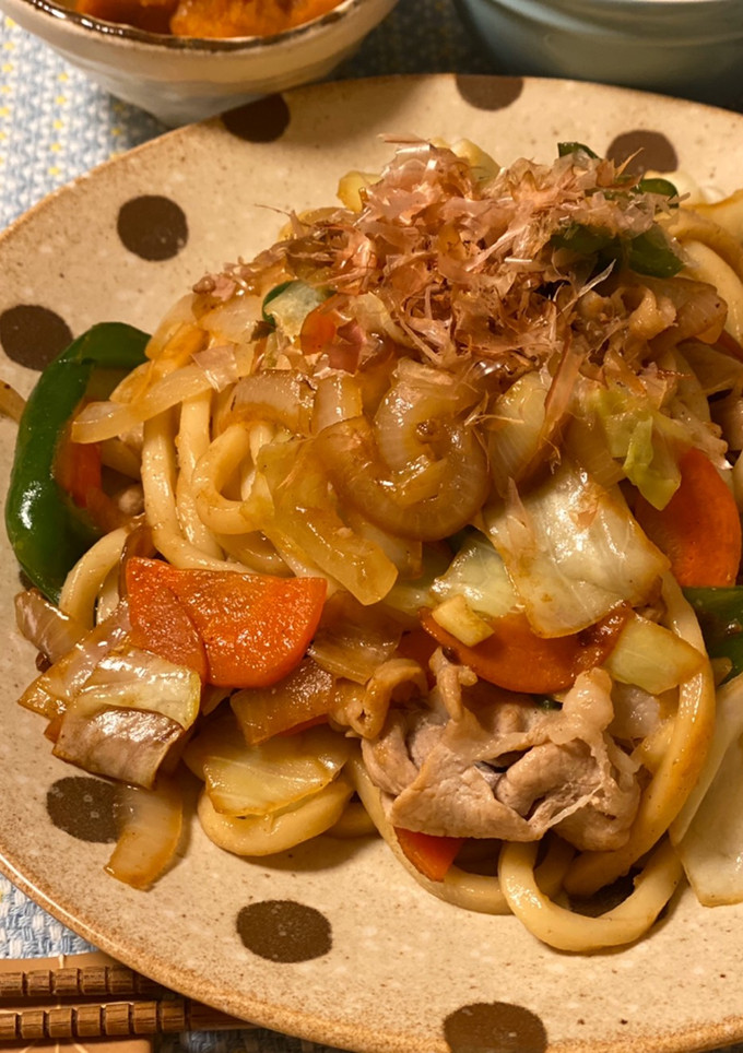 簡単！めんつゆを使った焼きうどん！-レシピのメイン写真