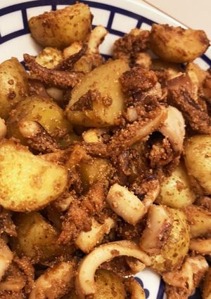 イカじゃが明太のバタマヨコンソメ炒め-レシピのメイン写真