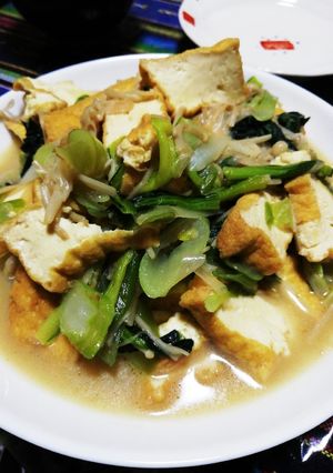 厚揚げと小松菜の炒め煮-レシピのメイン写真