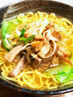 ネギと叉焼の細切りつゆそば-レシピのメイン写真