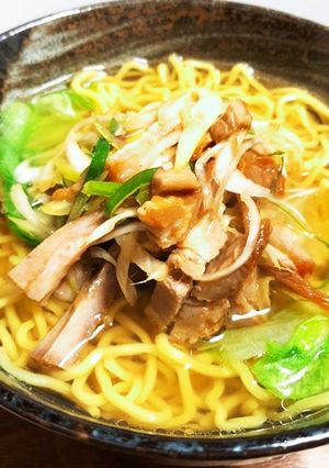 ネギと叉焼の細切りつゆそば-レシピのメイン写真