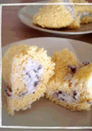 レンジでスポンジケーキ 和風ロール-レシピのメイン写真