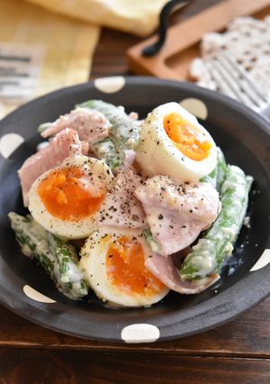 スナップえんどうとハムのチーズサラダ-レシピのメイン写真