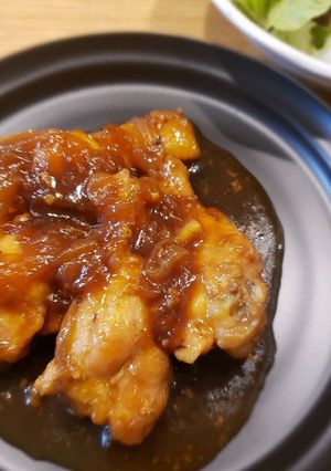手羽元と新玉ねぎのマーマレード煮♪-レシピのメイン写真