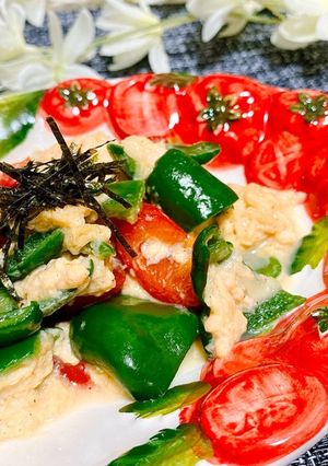 チーズでふわトロっ！「ピーマン卵炒め」-レシピのメイン写真