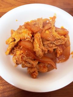 豚こま肉と玉ねぎのケチャップ炒め-レシピのメイン写真
