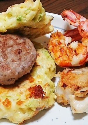 変わりご飯✨ハンバーガー風お好み焼き-レシピのメイン写真