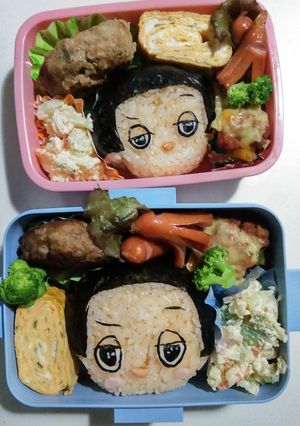 キャラ弁　Wチコちゃん-レシピのメイン写真