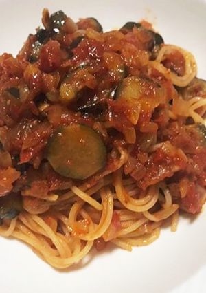 ナスとベーコンのトマトパスタ-レシピのメイン写真