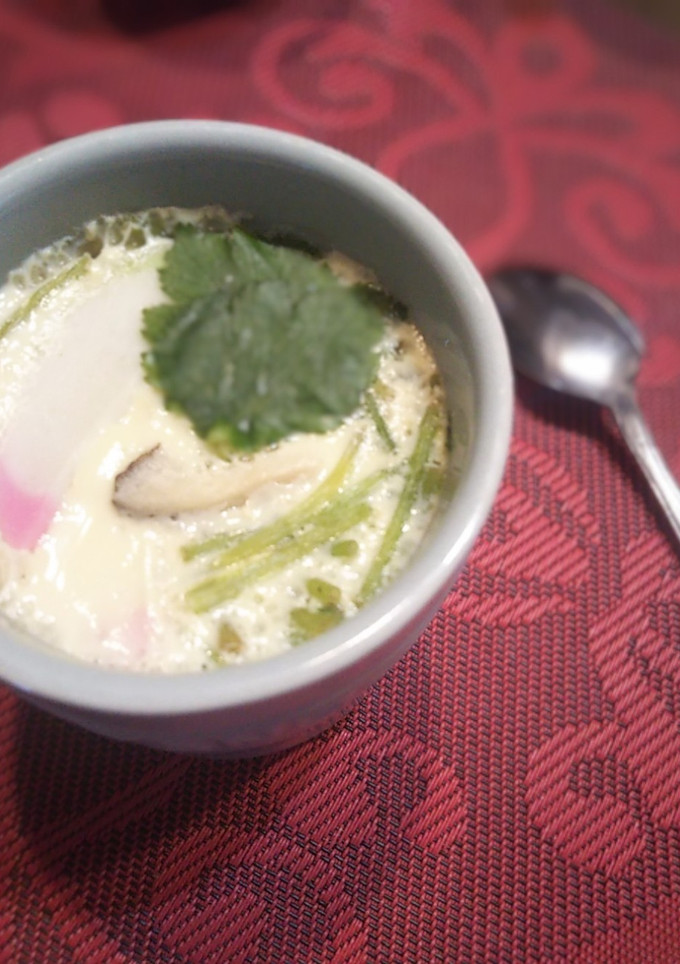 【炊飯器で簡単】みつばと海老の茶碗蒸し-レシピのメイン写真
