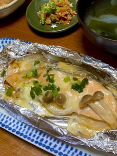 鮭の味噌マヨホイル焼き-レシピのメイン写真