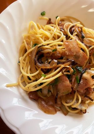 覚書　塩昆布とベーコンの和風パスタ-レシピのメイン写真