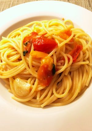 フレッシュトマトのシンプルパスタ-レシピのメイン写真