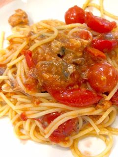 鯖とトマトのパスタ-レシピのメイン写真