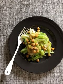 簡単!キャベツとひよこ豆のスパイス炒め-レシピのメイン写真