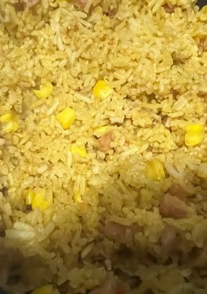 スパムとコーンで簡単炊き込みドライカレー-レシピのメイン写真